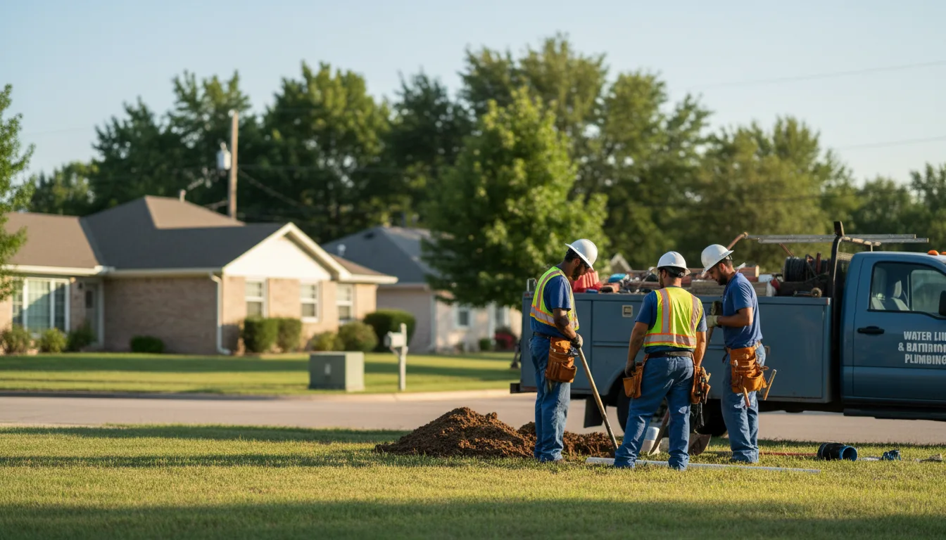 Residential water line and bathroom plumbing service in Cheshire, OH